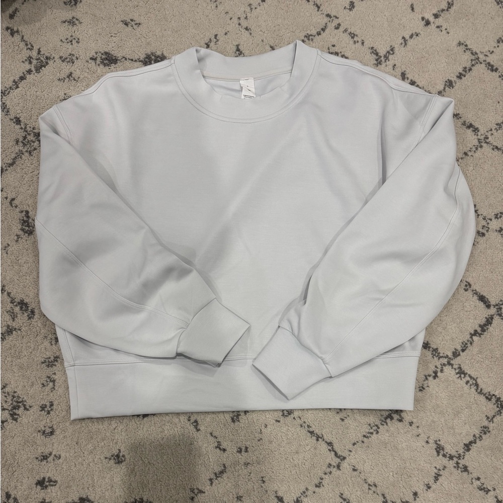 Lululemon Perfectly Oversized Cropped Crewneck Pullover Top Softstreme